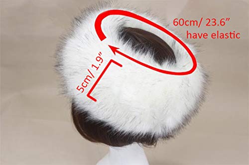 Tngan Women's Faux Fur Headband Soft Winter Cossack Russion Style Hat Cap Orange Yellow #TOP3