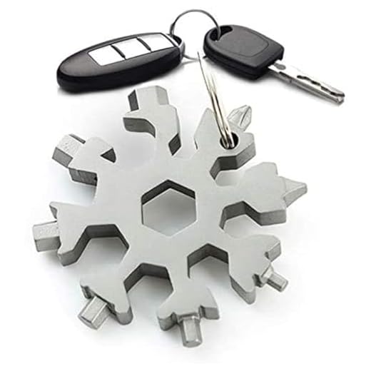 Snowflake Multi Tool, Stainless Steel Snowflake Bottle Opener/Flat Phillips Screwdriver Kit/Wrench, Stocking Stuffers for Men(Standard-Stainless Steel)