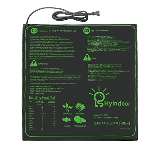 HYINDOOR 20X20 히트매트 원예용 발아매트 재배매트 온수매트 묘목장치