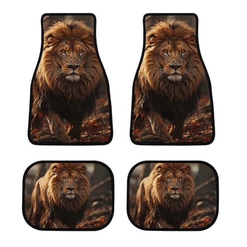 Tapis de protection de véhicule lion design haut de gamme universel