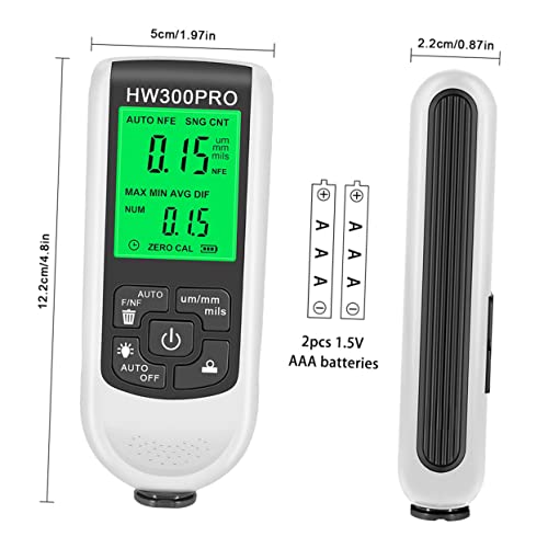 Medidor de Profundidad de Pintura Digital para Medición de Espesor de Recubrimiento Automotriz con Pantalla LCD Retroiluminada miniatura 2