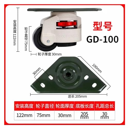 Roulette de réglage horizontal GD-80F support plat pour charge lourde - 7