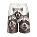 Raccoon Men's Pajama Shorts Lounge Sleep Shorts Pjs Bottoms Pants