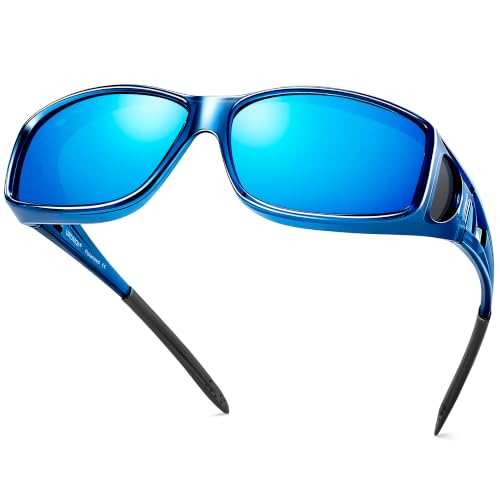 Image of URUMQI Polarized Sunglasses Fit Over Glasses for Men Women, Wraparound Sun Glasses UV400 Protection for Driving Fishing