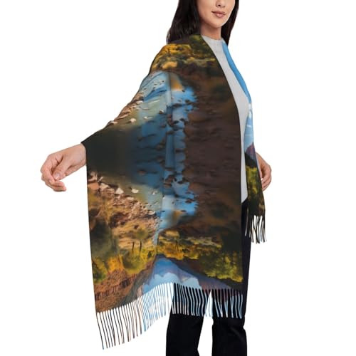 Tassel Scarf Zion National Park Printde Scarfs For Women Fashion Fringed Shawl Plush Fringed Scarf Soft Chunky Large Scarves4