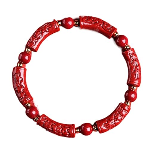 Cristal de cinabre et quartz naturel pour bracelet amulette de prospérité et bonne fortune