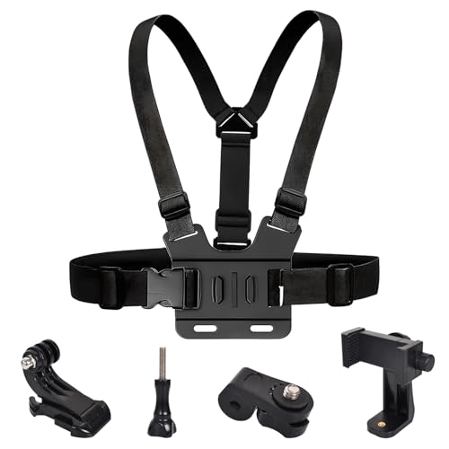 Zimoer Soporte para Teléfono en el Pecho, Soporte Movil Pecho, Teléfono del Pecho del Arnés, Arnés de Montaje en el Pecho, Arnes Movil Pecho, Correa de Arnés de Pecho para Teléfono Móvil