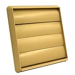 Kair Beige 150mm Gravity Wall Vent Grille - 150mm / 6 Inch Round Rear Spigot & 183mm Front Cover - Backdraught Prevention Shutter Flaps