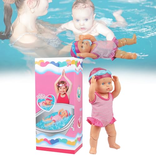 OHGOSH 2026 New Packaging Waterproof Swimmer Doll，Backstroke Swimming Electric Water Baby for Pool，for Pools/Bathroom Play (Family-Size Box)