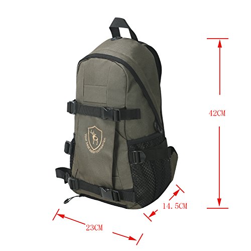 Foto von TOURBON klein Jagd Rucksack Day Pack Rusack Jagdrucksack mit Gewehr Pistole Halter - Grün