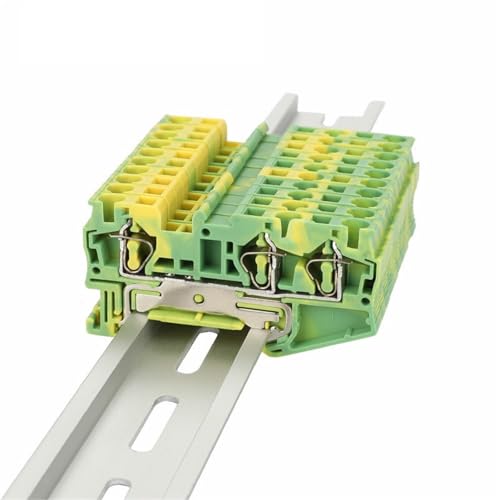 Bloque de terminales de tierra para riel DIN ST4-TW-PE con conector de resorte