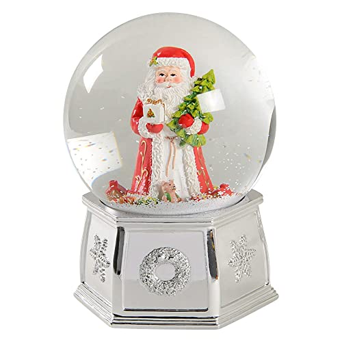 Spode Christmas Tree Musical Santa Snow Globe, Large