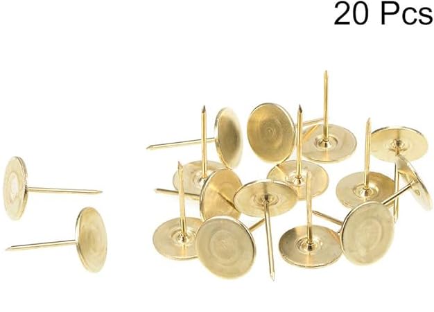 TA-VIGOR 20Pcs Heavy Duty Flat Head Push Pins, Decorative Thumb Tacks for Wall Furniture Cork Board & Bulletin Board - Image 3