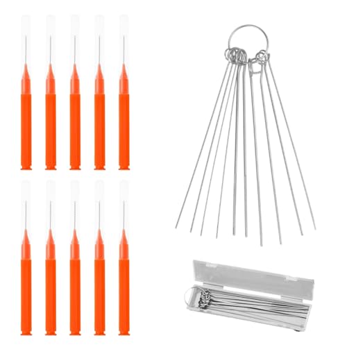 Crevice Cleaning Brush,10pcs Shower Head Cleaning Brush,Shower Head Cleaner Brush Shower Nozzle Cleaning Tool Small Hole Cleaner Tool Cleaning Brush Cleaner Picks for Household Bathroom,Orange
