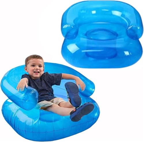 GINTBN Kids Inflatable Couch 2-Size Blow up Chairs Inflatable Furniture Novelty Blow up Couch Seat Waterproof PVC Sofa Couch for Adults Kids Beach 90s Party Camping, Picnics Party Supplies