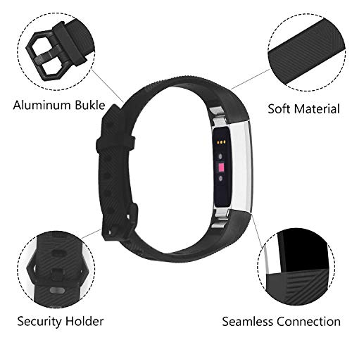 Wekin Replacement Bands Compatible With Fitbit Alta And Alta Hr, Breathable Sport Silicone Wristbands Bracelet Strap With Secure Metal Buckle For Woman Men Small Large #TOP4