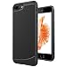 iPhone 8 Plus Case, LUVVITT [Sleek Armor] Slim Shock Absorbing Flexible Back Cover TPU Rubber Case for Apple iPhone 8 Plus (2017) - Black