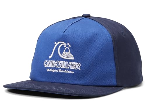 Image of Quiksilver Baby Boy's Basic Lines Toddler Snapback Hat - 5 Panel Low-Profile Design, Monaco Blue 241