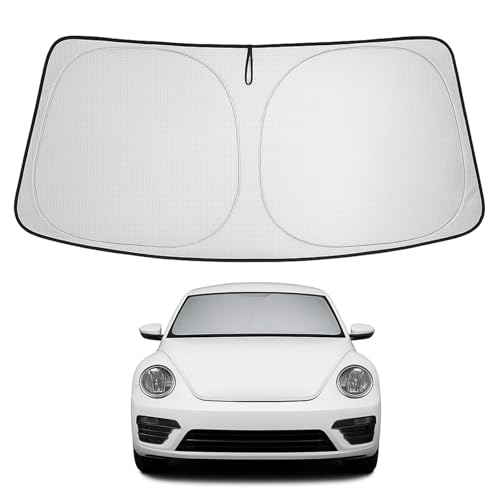 Image of Proadsy 2026 Upgrade Front Windshield Sun Shade Foldable Sunshade Protector Custom Fit 2012-2019 VW Beetle Accessories