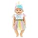 ZWOOS Ropa para Muñecas bebé, Vestido de Unicornio con Diadema para Muñecas...