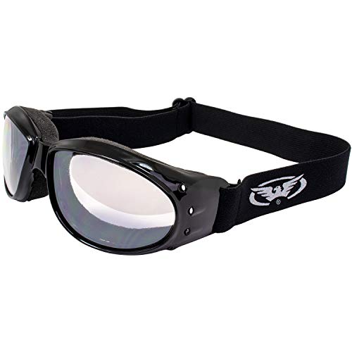 Image of Global Vision Eliminator Dirt Bike Padded Motorcycle Riding Goggles for Men and Women (Black Frame /Smoke Lens)