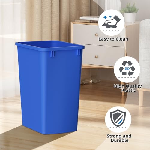 Image of 35 Quart Plastic Trash Can, 9-Gallons Kitchen Trash Can(2-Pack)