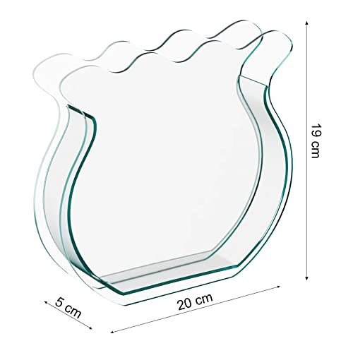 Popubabi Clear Acrylic Flower Vase Small Fish Tank For Aesthetic Room Decor, Modern Plastic Decorative Vase For Centerpieces Bedroom Living Room Table (Green) #TOP5