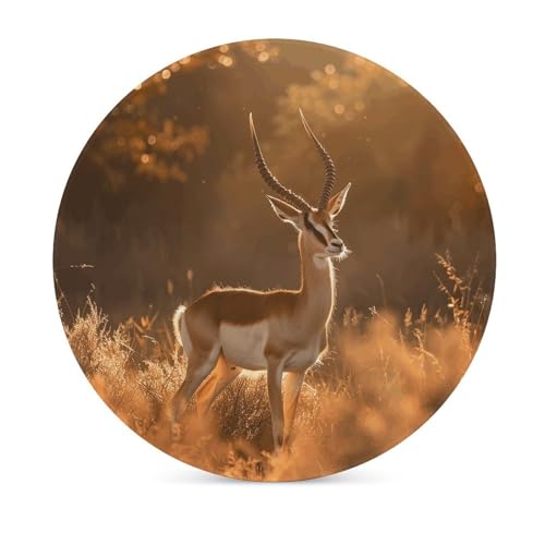 Dessous de verre en céramique lot de 6 avec support liège isolant pour table - 7