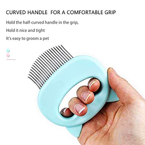 2 Pcs Hair Removal Comb for Cats Dogs Grooming Brush Tools Cleaning Open Knot Hair Flea Comb Massage Trimmer Quick Clean… - Image 6