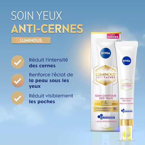 Crème Soin Contour Yeux Anticernes Anti poches Luminous Nivea Le Tube De 15ml - vue 4