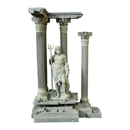SZLIFE Décoration de Colonne Romaine en résine Artificielle pour Aquarium, 185 mm, réaliste, Set...