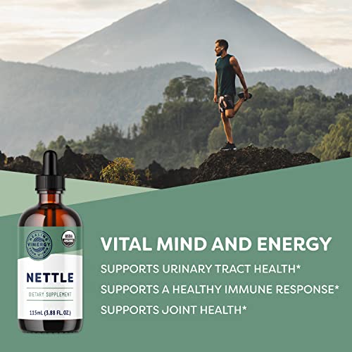 Image of Vimergy Nettle Liquid 200mg Extract, Organic, Kosher, 115 mL, 57 Servings