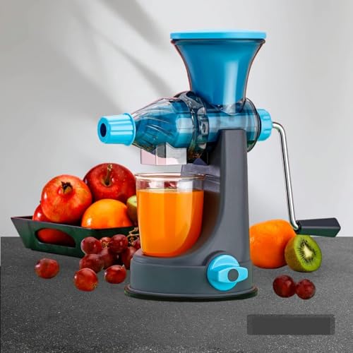Image of Manual Pastic Hand Juicer for Fruits & Vegetables | Fresh Mosambi, Orange Citrus Fruits Juice Maker Machine For Home Kitchen | With Steel Handle Vacuum Locking System (Assoted color)