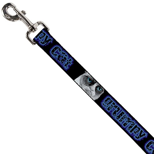 Laisse pour chien qui tire Buckle Down Grumpy Cat sangle large 3,8 cm - 3