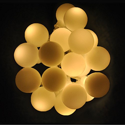 LightsGo USB Powered 20 LED 2M Berry Ball Indoor LED Fairy Lights for PC, MAC, Phone charger (Warm White)
