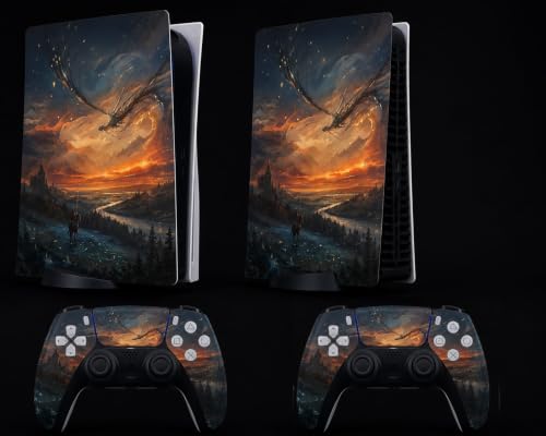 Image of PS5 Skin Protector for Console Wrap Sticker Skin with 2 Wireless Controller Decal Sticker (I)