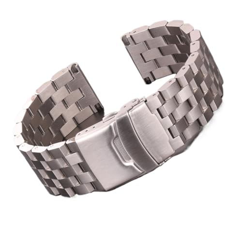 Correa de reloj de metal cepillado plateado NASUNJIA para sustituir pulseras viejas