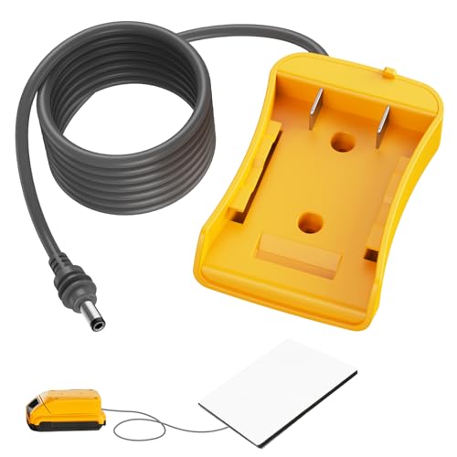 CASMAN Starlink Mini Compatible with Dewalt Battery Adapter for 20V Battery, 5FT Starlink Mini DC 18AWG Power Cable for Starlink Mini Accessories