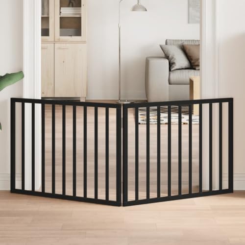 Barrière pour chien sans perçage bois pliable pour sécuriser escalier - 2