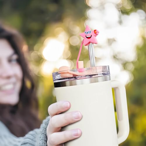 Replacement Straw with Straw Cover for Stanley 40oz 30oz Adventure Quencher Tumbler, 6 Reusable Straws, 2 Straw Covers, 1 Cleaning Brush | Stanley Straw Accessory, 40 oz Tumbler Topper — view 5