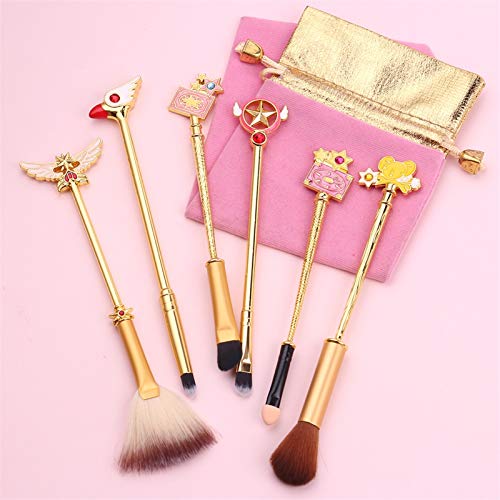 Pinceaux de maquillage pour fard à paupières et correcteur dorés contre les cernes