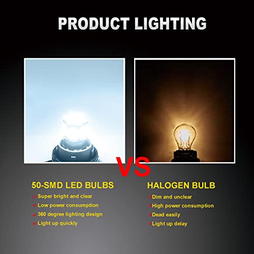 Rvbulbzl1156 1141 1003 7506 Ba15S Led Bulbs Super Bright 3014 50-Smd Led Replacement For 12 Volt Rv Camper Trailer Boat Trunk Interior Lights (Cool White) #TOP3