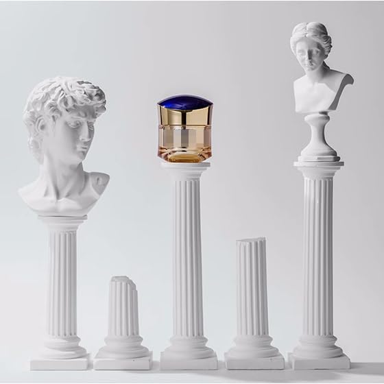 GISELA D A 3個セット ローマの柱 北欧 石膏 樹脂ベース ジュエリー メイクアップ製品 撮影 撮影 小道具 ホワイト (