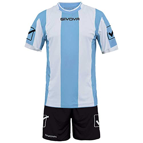 GIVOVA KIT CATALANO MC CELESTE/BIANCO Tg. L