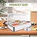 Countertop Ice Food Serving Display Tray with 6 Pan, Portable Salad Bar Buffet Station for Home, Cold Food Buffet Server, Ice Serving Trays for Parties, Pizza Topping Station Cooling Trays for Food