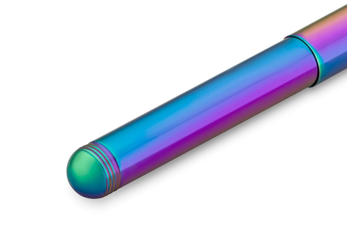 Kaweco COLLECTION Füllhalter Liliput Kolibri I Exklusiver Füllfederhalter aus Edelstahl in Regenbogenfarbe für Tintenpatronen mit bunter Stahlfeder 12,4 cm I Federbreite: F (Fein)