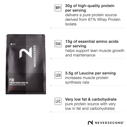 Image of NeverSecond P30 Recovery Drink Mix, High-Performance Protein & Essential Amino Acids Never2 Mix for Marathon Recovery & Support (600g 15-Serving Pack)