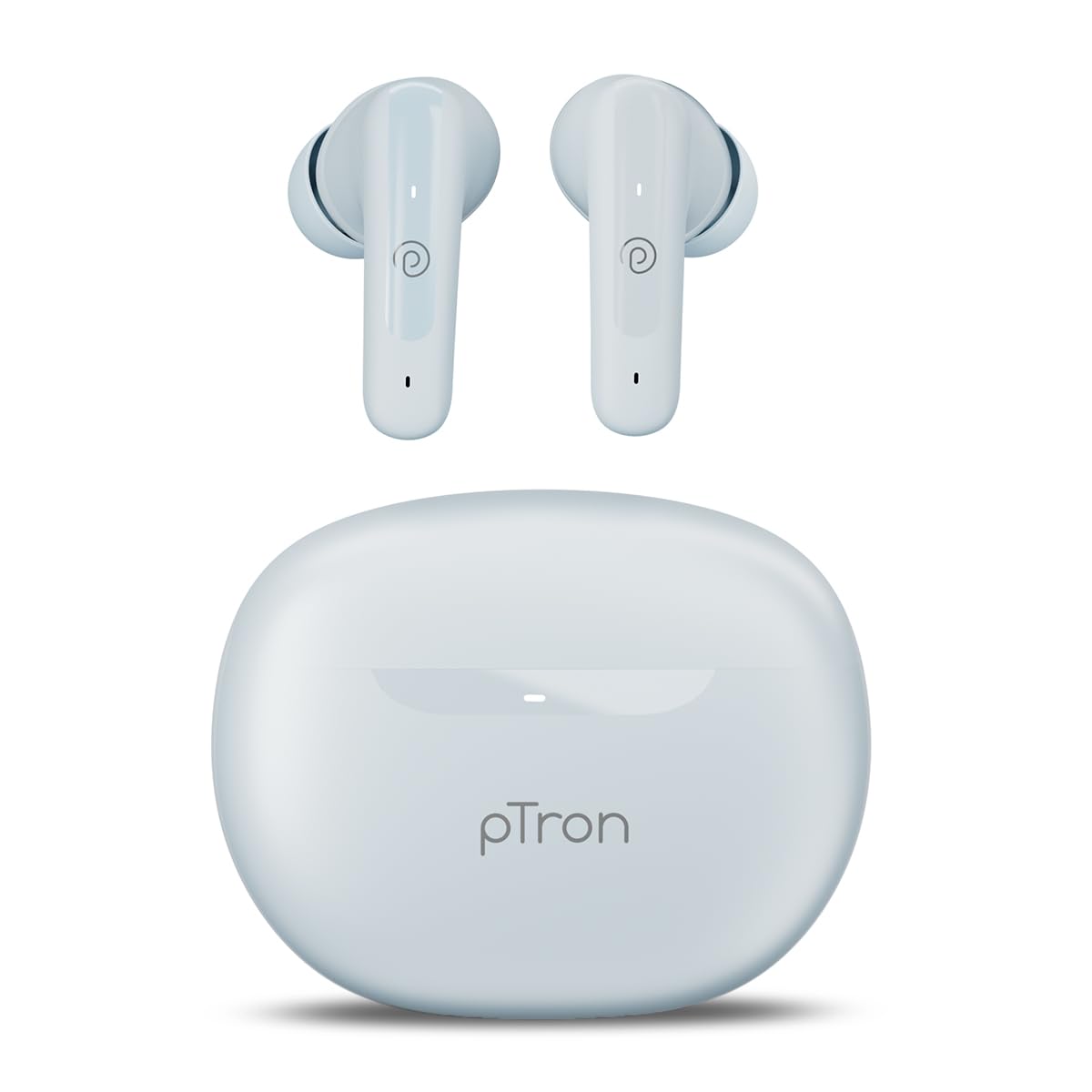 pTron Bassbuds Astra in-Ear TWS Earbuds w/Stereo Sound, 34Hrs Playtime, Stereo Calls, Custom EQ, Mobile App, BTv5.3 Headphones, Touch Control, Voice Assistant, Type C Charging & IPX4 (Grey)