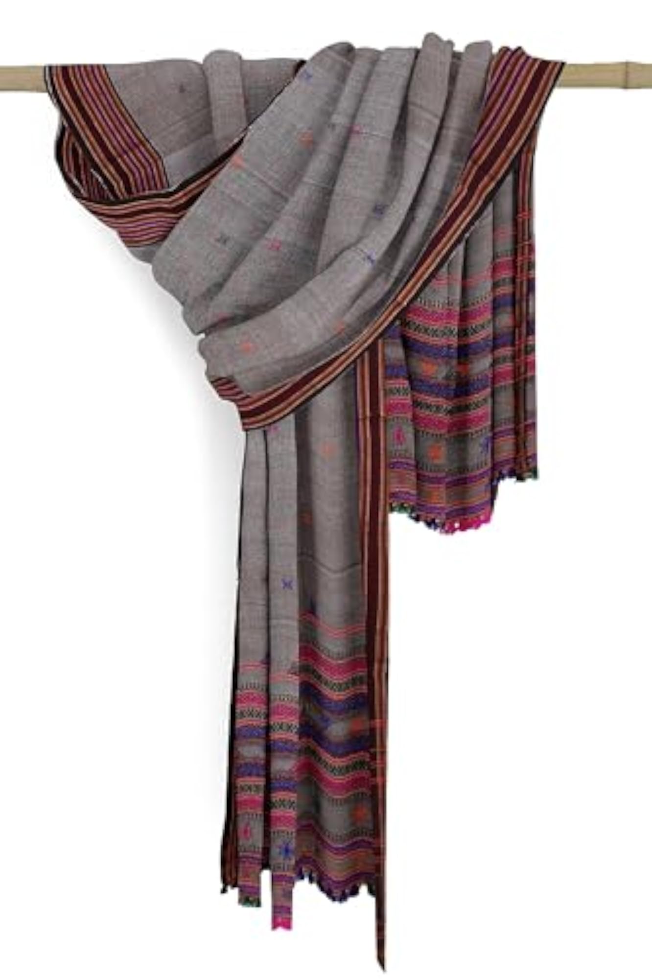 Handwoven Woolen Shawl, Winter Embroidery Shawl