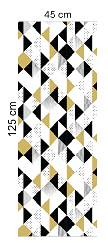 Image of CABANA HOMES Wall Stickers Geometrical DIY Wallpaper for Furnitue (45 x 125 cm, 2 Rolls) (12 sq. ft) Decals Self Adhesive Wardrobe, Door, Almirah, Office